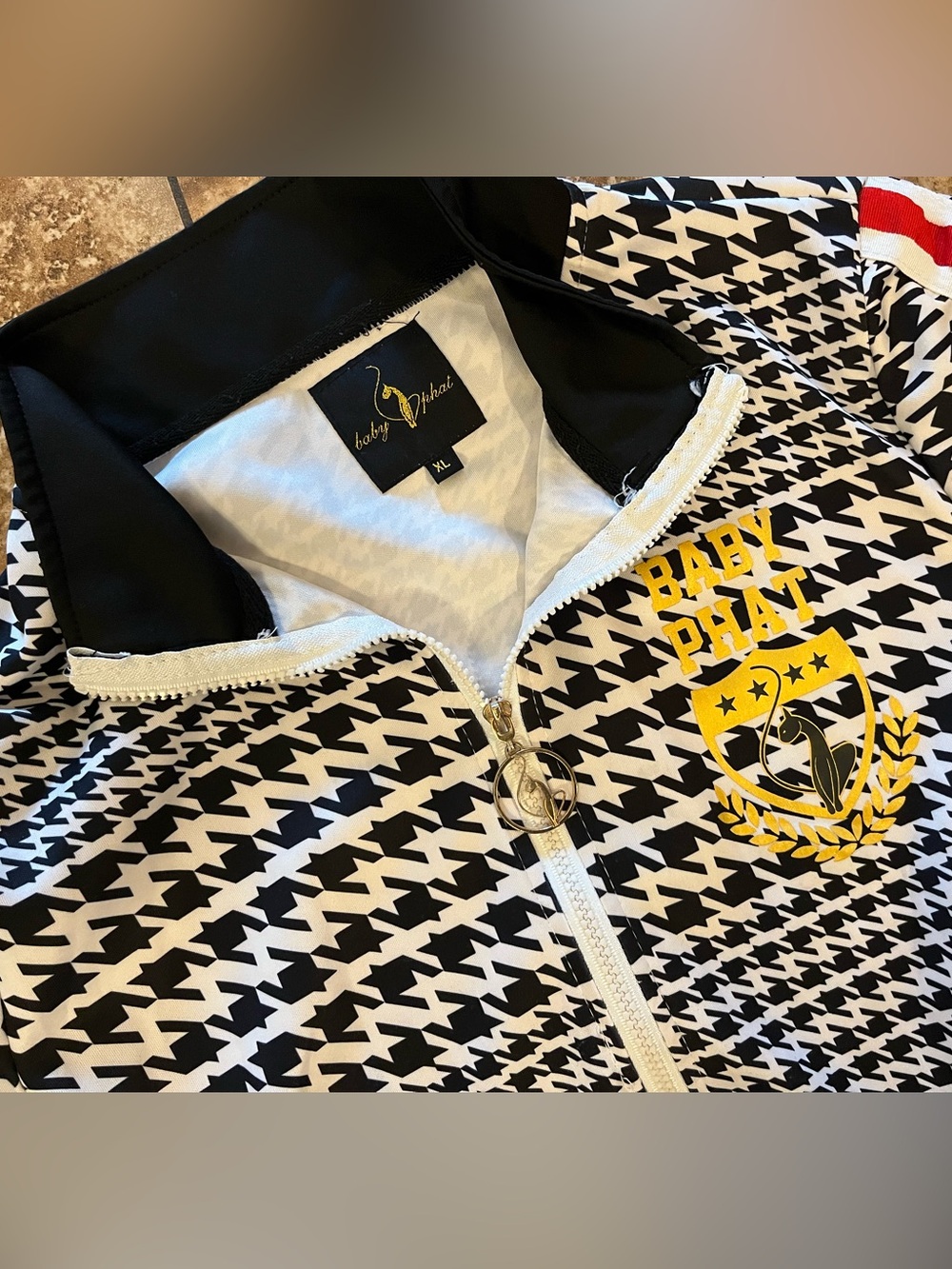 Vintage Baby Phat Co-Ord Houndstooth Tracksuit Set - Size XL - Y2K - Picture 4 of 16